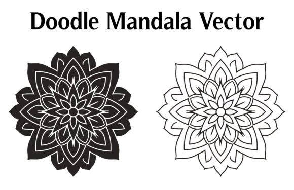 Download Doodle Mandala Vector SVG Clipart Free - Doodle mandala Collection