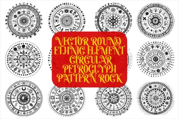 Download Vector Round Ethnic Element Featuring - Element Collection