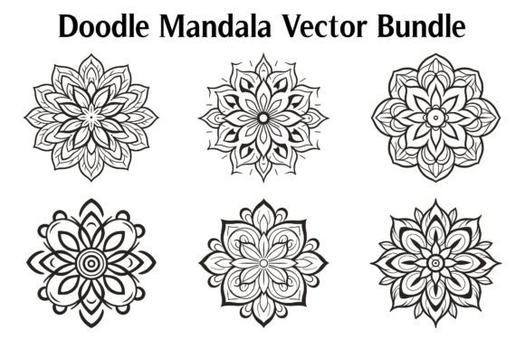 Download Doodle Mandala Vector Clipart Bundle - Doodle mandala Collection