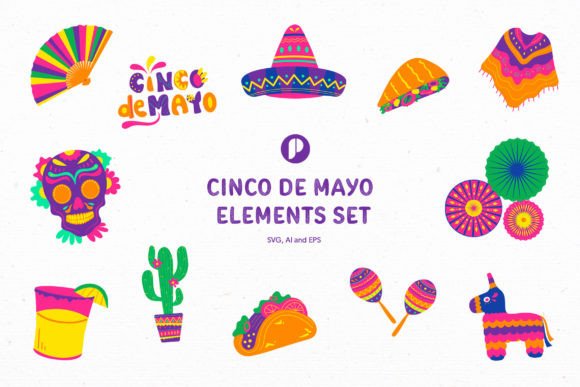Download Bright Cinco De Mayo Element Set - Element Collection