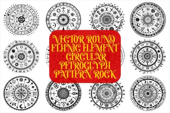 Download Vector Round Ethnic Element Featuring - Element Collection