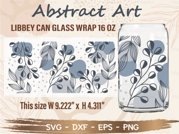 Download Abstract Art 16Oz Libbey Can Glass Wrap - Abstract art Collection