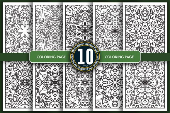 Download Flower Mandala Coloring Page Bundle - Flower mandala Collection