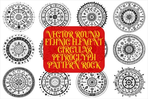 Download Vector Round Ethnic Element Featuring - Element Collection