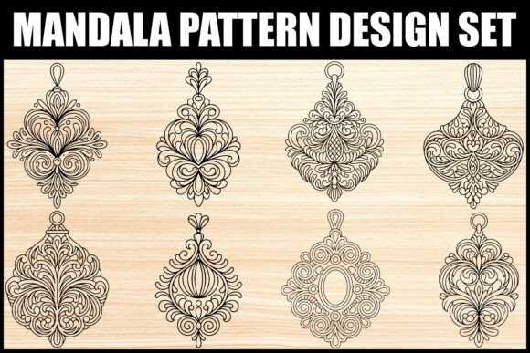 Download Elegant Mandala Pattern Ornament Set - Elegant Collection