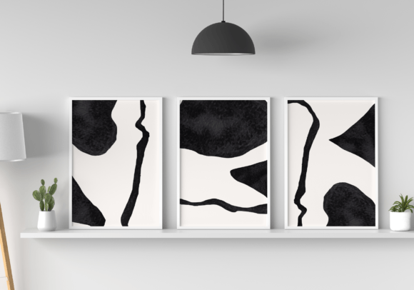 Download Set of 3 Scandinavian Abstract Art - Abstract art Collection
