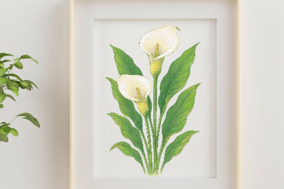 Download Elegant Calla Lilies Cross Stitch Patter - Elegant Collection